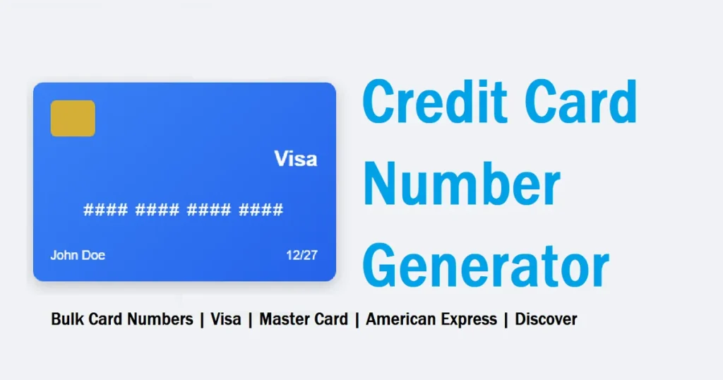 Credit Card Number Generator – fake cards for testing Free